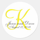 Search for modern monogram wedding stickers Typography