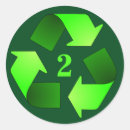 Search for recycling symbols stickers Green