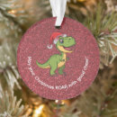 Search for dinosaur with santa christmas tree decorations Cartoon