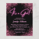 Search for neon baby shower invitations Pink