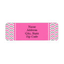 Search for pink chevron return address labels Stripes