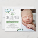 Search for green christening invitations Baby