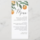 Search for watercolor orange florals wedding menus Botanical