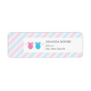 Search for boy girl twins return address labels Pink