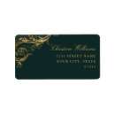 Search for gold damask return address labels Calligraphy