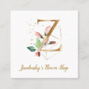 Search for letter z business cards Floral