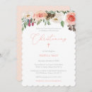Search for floral christening invitations Rustic