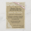 Search for vintage lace bridal shower invitations Pink