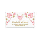 Search for pink confetti return address labels Watercolor
