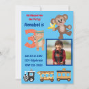 Search for animal train birthday invitations Choo choo train