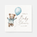 Search for teddy bear baby shower napkins Script calligraphy