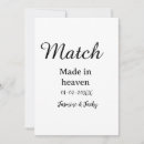 Search for matches invitations Match made in heaven