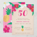 Search for tropical 50th birthday invitations Luau