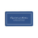 Search for blue return address labels Minimalist