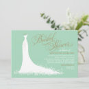 Search for mint and gold invitations Bride