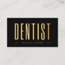 Search for dentistry business cards Black and gold
