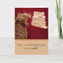 Search for funny cake birthday cards Cat