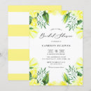 Search for yellow rose bridal shower invitations Botanical