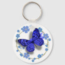 Search for pretty flowers key rings Blue