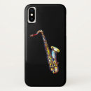 Search for saxophone iphone cases Black