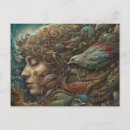 Search for fantasy birds postcards Ai generated