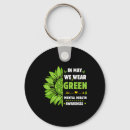 Search for green ribbon key rings Mental health awareness