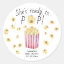 Search for baby shower popcorn stickers Ready to pop