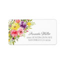 Search for garden flowers return address labels Floral