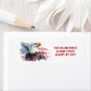 Search for united states of america return address labels Red white and blue