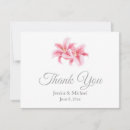 Search for red lily thank you cards Pink