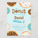 Search for boy doughnut party invitations Blue