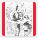 Search for vintage alice in wonderland stickers Red
