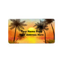 Search for tropical sunset return address labels Colourful