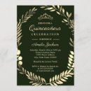 Search for emerald green quinceanera invitations 15th birthday