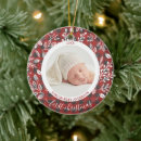 Search for buffalo plaid christmas tree decorations Baby's first christmas