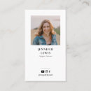 Search for black and white business cards Social media