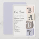 Search for purple blocks invitations Baby