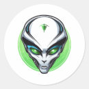 Search for green alien head stickers Ufo