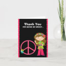 Search for peace signs thank you cards Retro