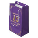 Search for purple and gold gift bags Happy birthday