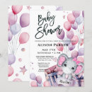 Search for girl elephant invitations It's a girl