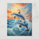 Search for jumping dolphin postcards Sea