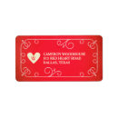 Search for swirl wedding return address labels Red