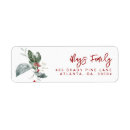 Search for berry return address labels Merry christmas
