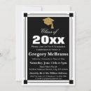 Search for style graduation invitations Black