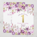Search for lavender 1st birthday invitations Flowers