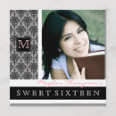 Search for monogram sweet 16 invitations Sixteen