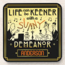 Search for art deco coasters Black and gold