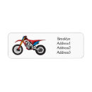 Search for dirt return address labels Motorcycle