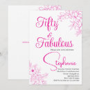 Search for hot pink and black birthday invitations Fifty